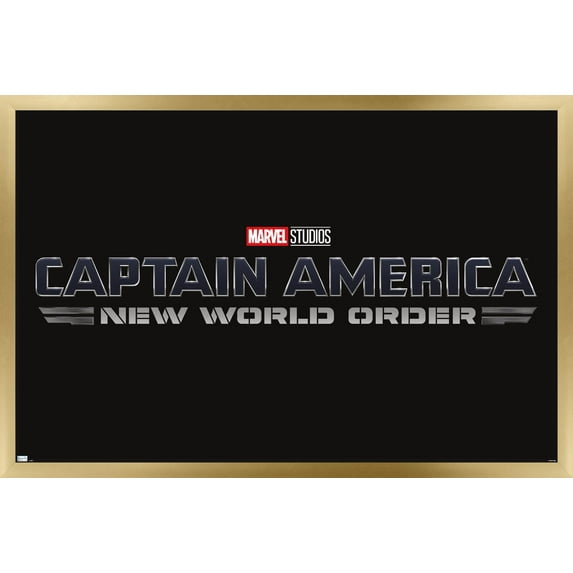 Marvel Captain America: New World Order - Logo Wall Poster, 22.375" x 34" Framed