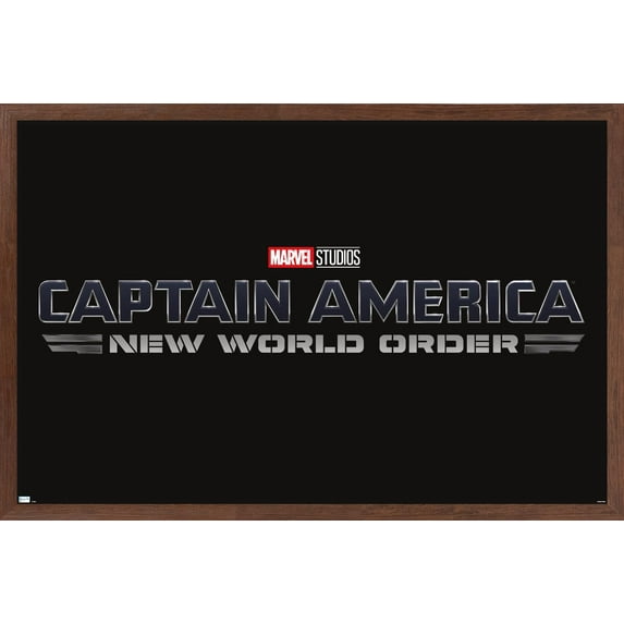 Marvel Captain America: New World Order - Logo Wall Poster, 22.375" x 34" Framed