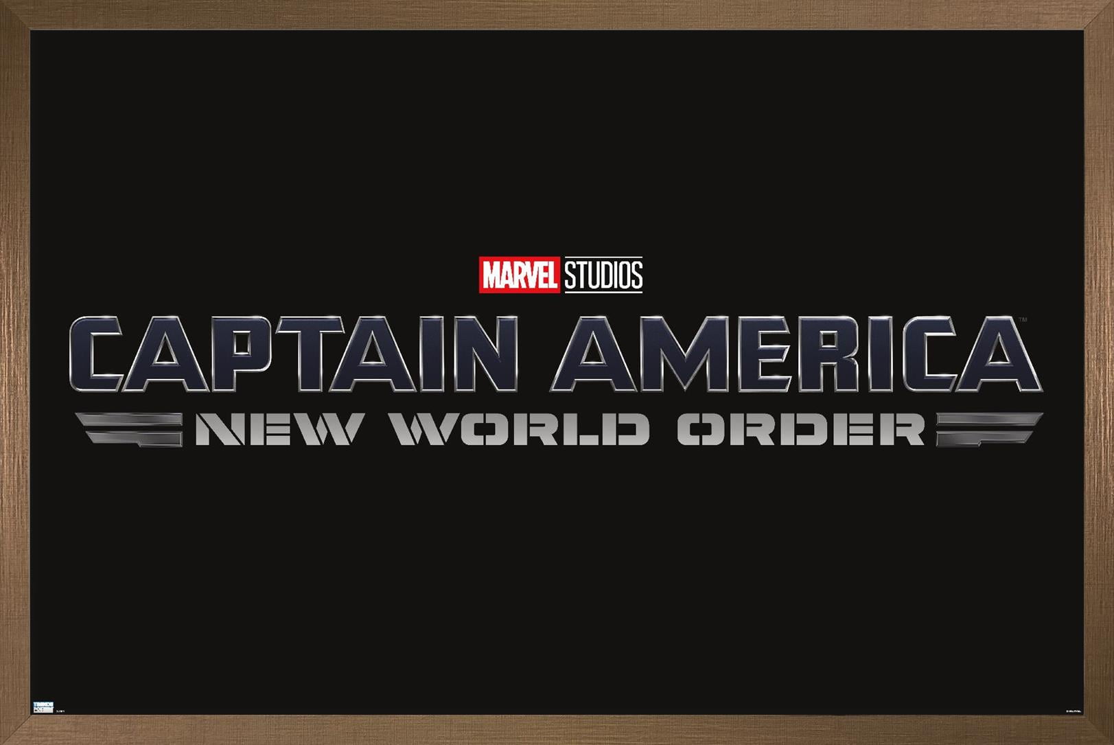 Marvel Captain America: New World Order - Logo Wall Poster, 22.375" x 34" Framed