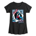 thumbnail image 1 of Marvel Captain America - Panels - Toddler and Youth Girls Fitted Short Sleeve Graphic T-shirt, 1 of 5
