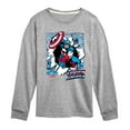 thumbnail image 1 of Marvel Captain America - Panels - Toddler and Youth Long Sleeve Graphic T-shirt, 1 of 4