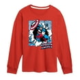 thumbnail image 1 of Marvel Captain America - Panels - Toddler and Youth Long Sleeve Graphic T-shirt, 1 of 4