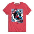 thumbnail image 1 of Marvel Captain America - Panels - Toddler and Youth Short Sleeve Graphic T-shirt, 1 of 5