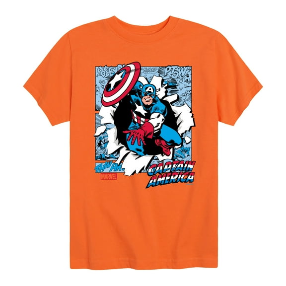 Marvel Captain America - Panels - Toddler and Youth Short Sleeve Graphic T-shirt