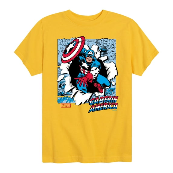 Marvel Captain America - Panels - Toddler and Youth Short Sleeve Graphic T-shirt