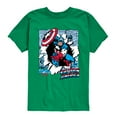 thumbnail image 1 of Marvel Captain America - Panels - Toddler and Youth Short Sleeve Graphic T-shirt, 1 of 5