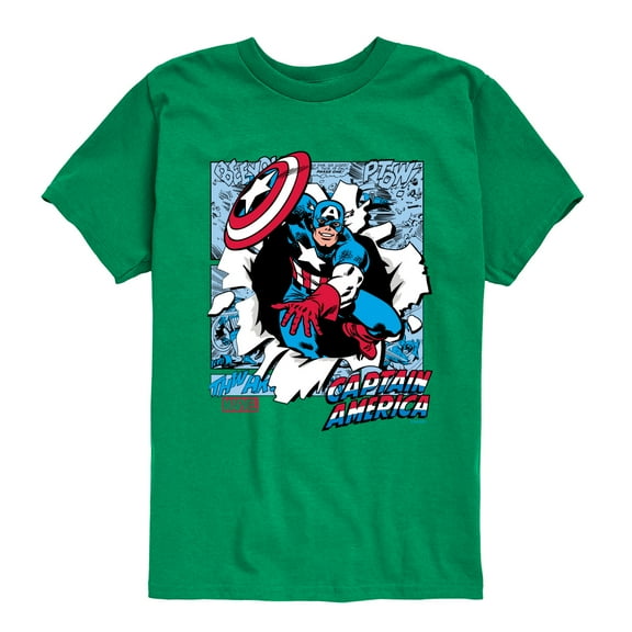 Marvel Captain America - Panels - Toddler and Youth Short Sleeve Graphic T-shirt
