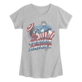 thumbnail image 1 of Marvel - Captain America Pastel Super Hero - Toddler Girls Short Sleeve T-Shirt, 1 of 3