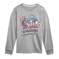 thumbnail image 1 of Marvel - Captain America Pastel Super Hero - Toddler Long Sleeve Graphic T-Shirt, 1 of 4