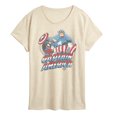 thumbnail image 1 of Marvel - Captain America Pastel Super Hero - Women's Short Sleeve Graphic T-Shirt, 1 of 4