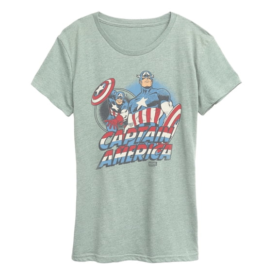 Marvel - Captain America Pastel Super Hero - Women's Short Sleeve Graphic T-Shirt