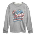 thumbnail image 1 of Captain America - Tonal - Youth Boys Long Sleeve Graphic T-Shirt, 1 of 4