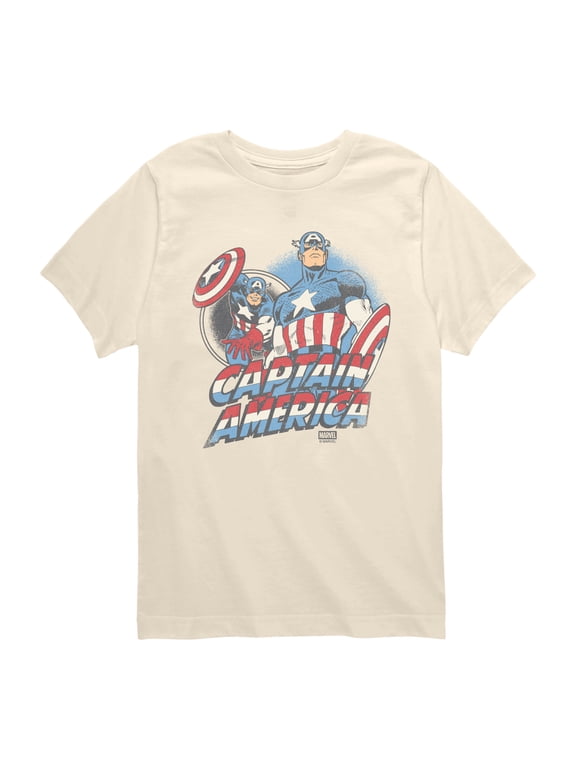 - Captain America Pastel Super Hero Boys' Short Sleeve Graphic T-Shirt
