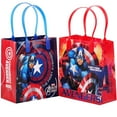 thumbnail image 1 of Marvel Captain America Plastic Gift Bags, 6" in, 12 Pack, 1 of 1