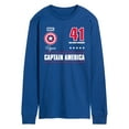 thumbnail image 1 of Marvel - Captain America Portrait Jersey - Men's Long Sleeve Graphic T-Shirt, 1 of 4
