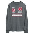 thumbnail image 1 of Marvel - Captain America Portrait Jersey - Men's Long Sleeve Graphic T-Shirt, 1 of 4