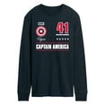thumbnail image 1 of Marvel - Captain America Portrait Jersey - Men's Long Sleeve Graphic T-Shirt, 1 of 4