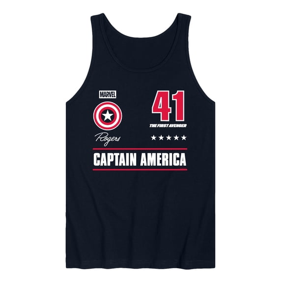 Marvel - Captain America Portrait Jersey - Men's Sleeveless Graphic Tank