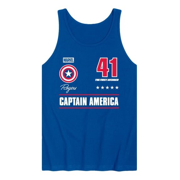 Marvel - Captain America Portrait Jersey - Men's Sleeveless Graphic Tank