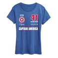 thumbnail image 1 of Marvel - Captain America Portrait Jersey - Women's Short Sleeve Graphic T-Shirt, 1 of 4