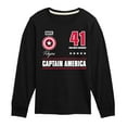 thumbnail image 1 of Captain America - Jersey - Youth Boys Long Sleeve Graphic T-Shirt, 1 of 4