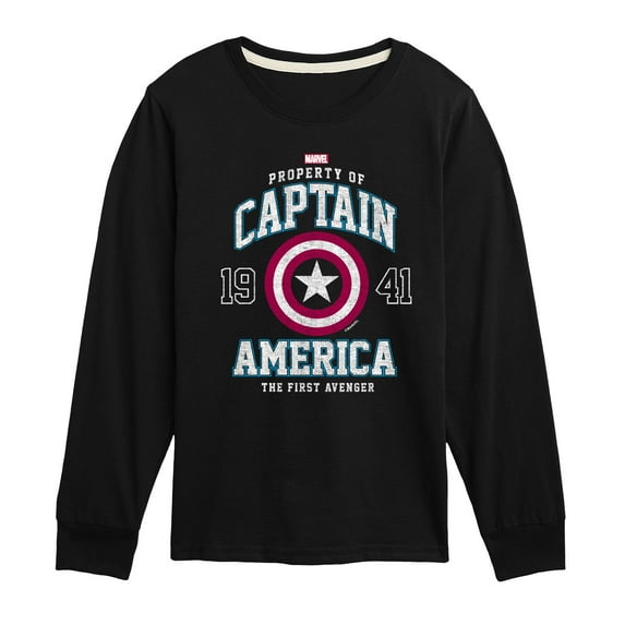 Marvel Captain America - Property - Toddler and Youth Long Sleeve Graphic T-shirt