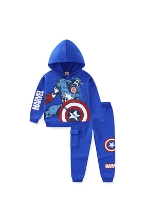 Captain America Pullover Hoodie and Pants Set (Boys), 2 Piece Set, Sizes 3T-10