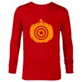 thumbnail image 1 of Marvel Captain America Pumpkin Jack-O'-Lantern Halloween - Long Sleeve T-Shirt for Men - Customized-New Red, 1 of 5