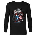 thumbnail image 1 of Marvel Captain America Red, White & Awesome 4th of July - Long Sleeve T-Shirt for Men - Customized-Black, 1 of 5