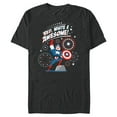 thumbnail image 1 of Marvel Captain America Red, White & Awesome 4th of July - Short Sleeve Blended T-Shirt for Adults - Customized-Dark Heather, 1 of 5