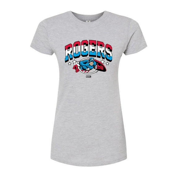Marvel Captain America - Rogers - Juniors Fitted Graphic T-Shirt