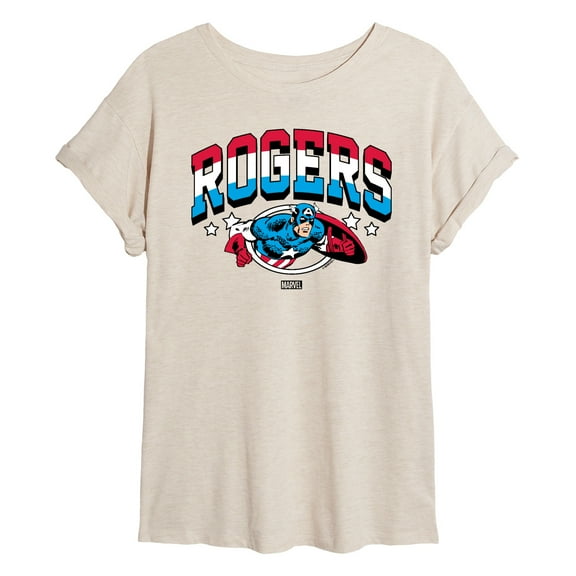Marvel Captain America - Rogers - Women's Oversized Graphic T-Shirt