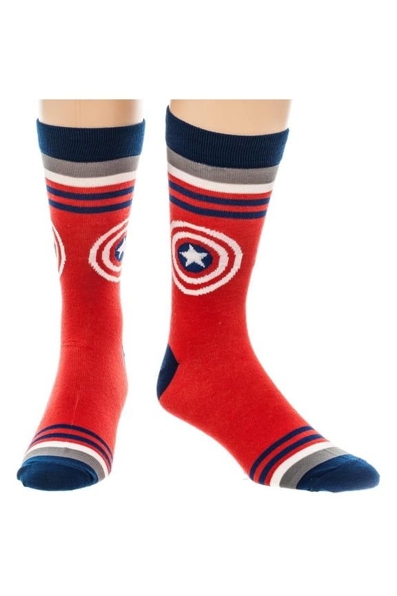 Marvel Captain America Shield Crew Socks (Red)