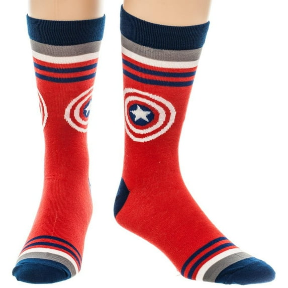Marvel Captain America Shield Crew Socks (Red)