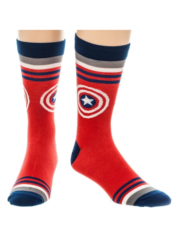 Marvel Captain America Shield Crew Socks (Red)