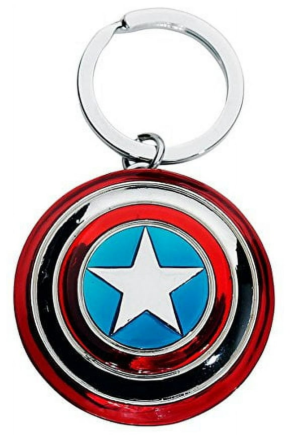 Captain America Shield Pewter Key Ring