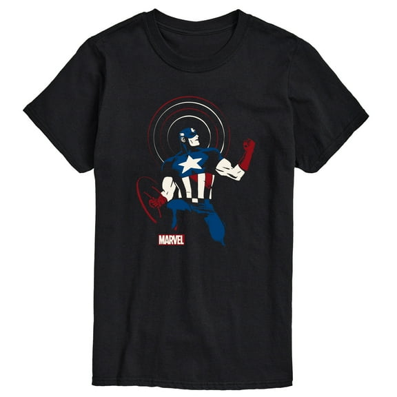 Marvel Captain America - Shield Pose - Men's Short Sleeve Graphic Tee