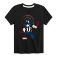 thumbnail image 1 of Marvel Captain America - Shield Pose - Toddler and Youth Short Sleeve Graphic T-shirt, 1 of 5