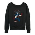 thumbnail image 1 of Marvel Captain America - Shield Pose - Women's French Terry Pullover Sweatshirt, 1 of 5