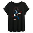 thumbnail image 1 of Marvel Captain America - Shield Pose - Women's Oversized Graphic T-Shirt, 1 of 4