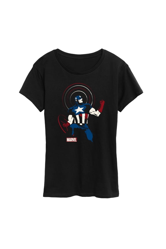 Captain America - Shield Pose - Women's Short Sleeve Graphic T-Shirt