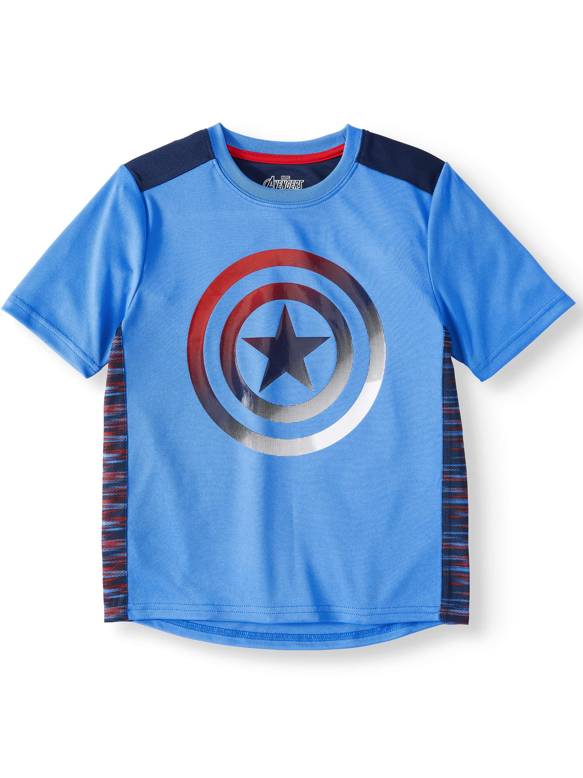 Marvel Captain America Short Sleeve Performance Tee Shirt Little Boys Big Boys Walmart
