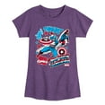 thumbnail image 1 of Marvel Captain America - Stickers - Toddler and Youth Girls Fitted Short Sleeve Graphic T-shirt, 1 of 5