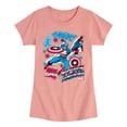 thumbnail image 1 of Marvel Captain America - Stickers - Toddler and Youth Girls Fitted Short Sleeve Graphic T-shirt, 1 of 5