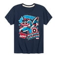 thumbnail image 1 of Marvel Captain America - Stickers - Toddler and Youth Short Sleeve Graphic T-shirt, 1 of 5