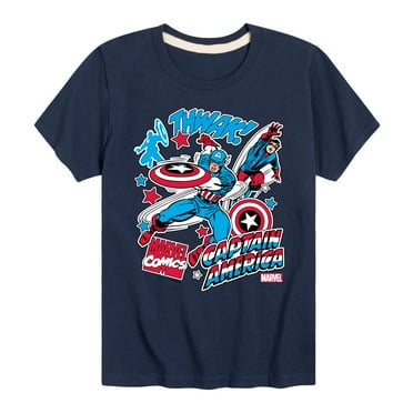 Marvel Captain America - Stickers - Toddler and Youth Short Sleeve Graphic T-shirt