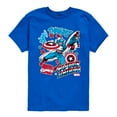 thumbnail image 1 of Marvel Captain America - Stickers - Toddler and Youth Short Sleeve Graphic T-shirt, 1 of 5
