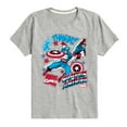 thumbnail image 1 of Marvel Captain America - Stickers - Toddler and Youth Short Sleeve Graphic T-shirt, 1 of 5