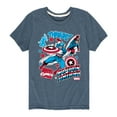thumbnail image 1 of Marvel Captain America - Stickers - Toddler and Youth Short Sleeve Graphic T-shirt, 1 of 5
