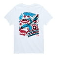 thumbnail image 1 of Marvel Captain America - Stickers - Toddler and Youth Short Sleeve Graphic T-shirt, 1 of 5